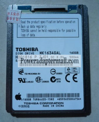 160GB Toshiba MK1634GAL 1.8 inch ZIF PATA Laptop Hard Drive
